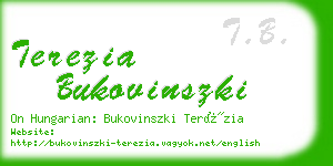 terezia bukovinszki business card